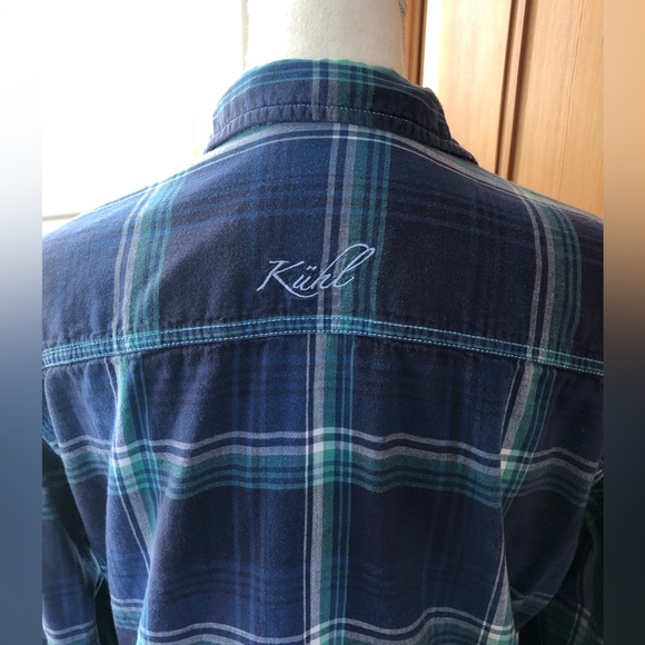 KUHL Long Sleeve Button Front Flannel Shirt Size Medium. - Picture 4 of 4